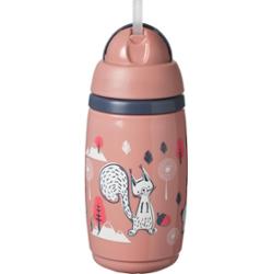 Tommee Tippee Superstar Insulated Straw Pink kubek ze słomką dla dzieci 12m+ 266 ml
