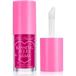 Too Faced Kissing Jelly Lip Oil Gloss olejowy błyszczyk do ust intensywnie nawilżający odcień Raspberry 4,5 ml