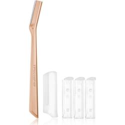 Tweezerman Facial Razor brzytwa do twarzy + napełnienie Rose Gold 4 szt.