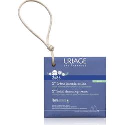 Uriage Bébé 1st Solid Cleansing Cream kremowe mydło do skóry delikatnej i gładkiej dla dzieci od urodzenia 100 g