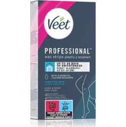 Veet Professional Sensitive Skin woskowe paski do depilacji do skóry wrażliwej 40 szt.