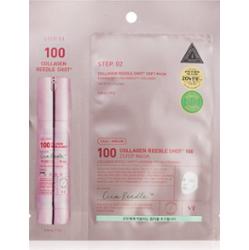 VT Cosmetics Collagen Reedle Shot 100 2 Step Mask maseczka ujędrniająco-liftingująca do dwufazowej pielęgnacji skóry 26.5 g