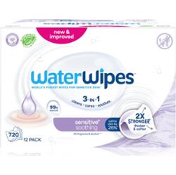 WaterWipes Soothing Clean delikatne nawilżane chusteczki dla dzieci 12x60 szt.