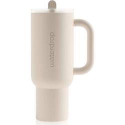 Waterdrop Explorer Tumbler kubek ze stali nierdzewnej ze słomką White 1100 ml