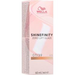 Wella Shinefinity Zero Lift Glaze - profesjonalna farba do włosów, 60ml 07.39 | Średni Złocisto-Popielaty Blond