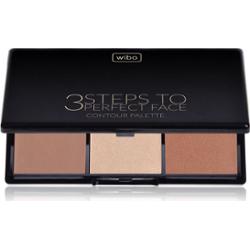 Wibo 3 Steps To Perfect Face Dark paletka do konturowania twarzy do twarzy 10 g