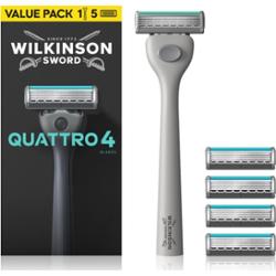 Wilkinson Sword Quattro maszynka do golenia + ostrza zapasowe
