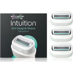 Wilkinson Sword Intuition 2in1 Soap & Shave Sensitive zapasowe ostrza 3 szt.