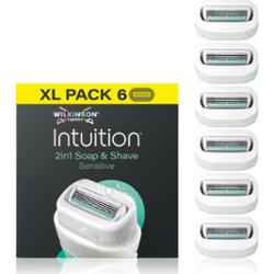 Wilkinson Sword Intuition 2in1 Soap & Shave Sensitive zapasowe ostrza 6 szt.