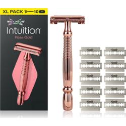 Wilkinson Sword Intuition Rose Gold maszynka do golenia + ostrza wymienne 9 szt.