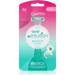 Wilkinson Sword Quattro for Women My Intuition Smooth maszynki jednorazowe Aloe and Vitamin E 3 szt.