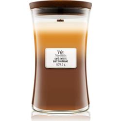 Woodwick Trilogy Café Sweets świeczka zapachowa z drewnianym knotem 609.5 g
