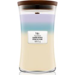 Woodwick Trilogy Calming Retreat świeczka zapachowa z drewnianym knotem 609.5 g