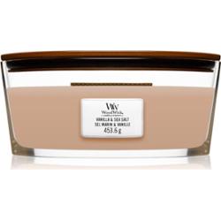 Woodwick Vanilla & Sea Salt świeczka zapachowa z drewnianym knotem (hearthwick) 453.6 g
