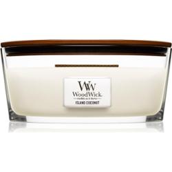 Woodwick Island Coconut świeczka zapachowa z drewnianym knotem (hearthwick) 453 g