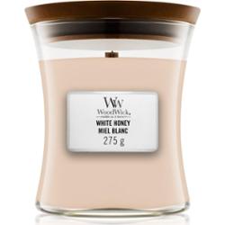 Woodwick White Honey Miel Blanc świeczka zapachowa z drewnianym knotem 275 g