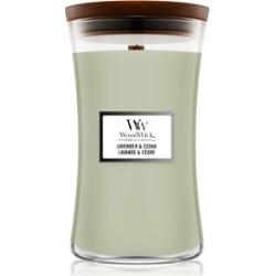 Woodwick Lavender & Cedar świeczka zapachowa z drewnianym knotem 610 g