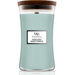 Woodwick Magnolia Birch świeczka zapachowa z drewnianym knotem 610 g