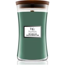 Woodwick Mint Leaves & Oak świeczka zapachowa z drewnianym knotem 609.5 g