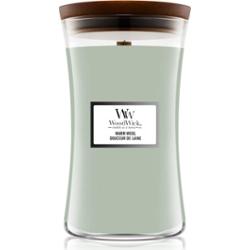 Woodwick Warm Wool świeczka zapachowa z drewnianym knotem 610 g