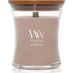 Woodwick Opulent Wood Patchouli Creme świeczka zapachowa z drewnianym knotem 275 g