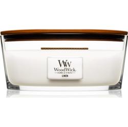 Woodwick Linen świeczka zapachowa z drewnianym knotem (hearthwick) 453.6 g