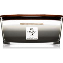 Woodwick Trilogy Warm Woods świeczka zapachowa z drewnianym knotem (hearthwick) 453.6 g