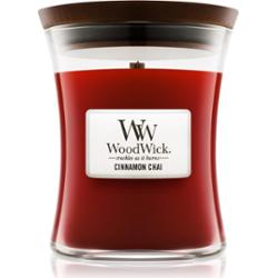 Woodwick Cinnamon Chai świeczka zapachowa z drewnianym knotem 275 g