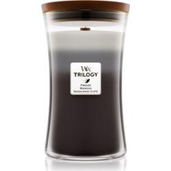 Woodwick Trilogy Warm Woods świeczka zapachowa z drewnianym knotem 609.5 g