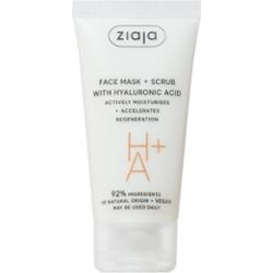 Ziaja Face Mask + Scrub with Hyaluronic Acid maska peelingująca 55 ml