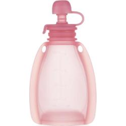 Zopa Silicone Refillable Baby Food Pouch saszetki na pokarm 0 m+ Transparent Pink 120 ml