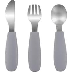 Zopa Silicone Children's Cutlery sztućce dla dzieci 6 m+ Dove Grey 3 szt.