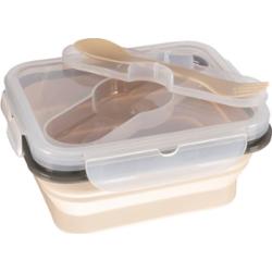 Zopa Silicone Lunch Box Small komplet naczyń Sand Beige 15x7,5 cm 1 szt.