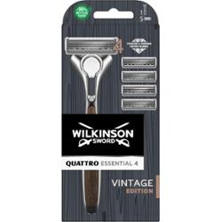 Wilkinson Sword Quattro Essentials 4 Vintage maszynka do golenia + ostrza wymienne 5 szt.