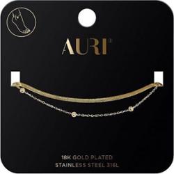 Auri Bransoletka Na Noge Podwojna Zmijka