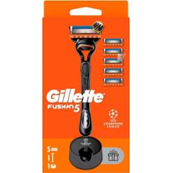 Gillette Fusion5 maszynka do golenia z podstawką + ostrza zapasowe 5 szt.