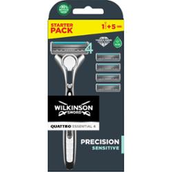 Wilkinson Sword Quattro Titanium Sensitive maszynka do golenia + ostrza wymienne 4 szt.