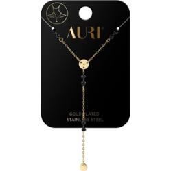 Auri naszyjnik krawatka z czarnymi kamieniami 1 sztuka