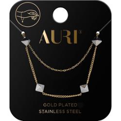 Auri bransoletka podwójna z geometrycznymi elementami 1 sztuka