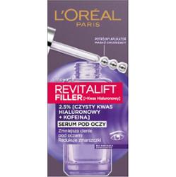 L’Oréal Paris Revitalift Filler rozjaśniające serum pod oczy z kwasem hialuronowym 20 ml
