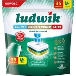 Ludwik tabletki do zmywarki All in One Ultimate Power Extra Lemon 35 sztuk