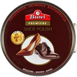 BUWI PREMIERE pasta w puszce do obuwia brązowa 40ml