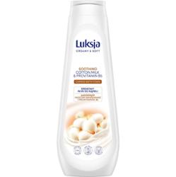 Luksja Creamy & Soft Kremowy płyn do kąpieli łagodzące mleczko bawełniane i prowitamina B5 900 ml
