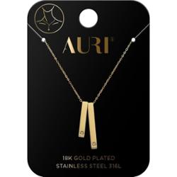 Auri naszyjnik dwa pręciki z cyrkoniami 1 sztuka