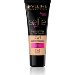 Eveline Cosmetics Selfie Time podkład i korektor 2 w 1 odcień 04 Natural 30 ml