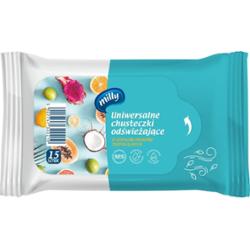 Milly Owoce Tropikalne uniwersalne chusteczki odświeżające 15 sztuk