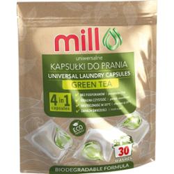 EcoMill kapsułki do prania uniwersalne Zielona Herbata 30 sztuk