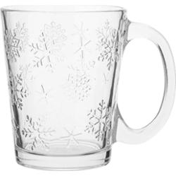 Altom Design Śnieżynki kubek do kawy i herbaty szklany 300 ml