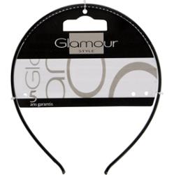 Glamour Opaska Glamour cienka plastikowa - czarna