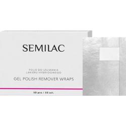 Semilac Folie do usuwania lakieru hybrydowego Remover Wraps 50 szt